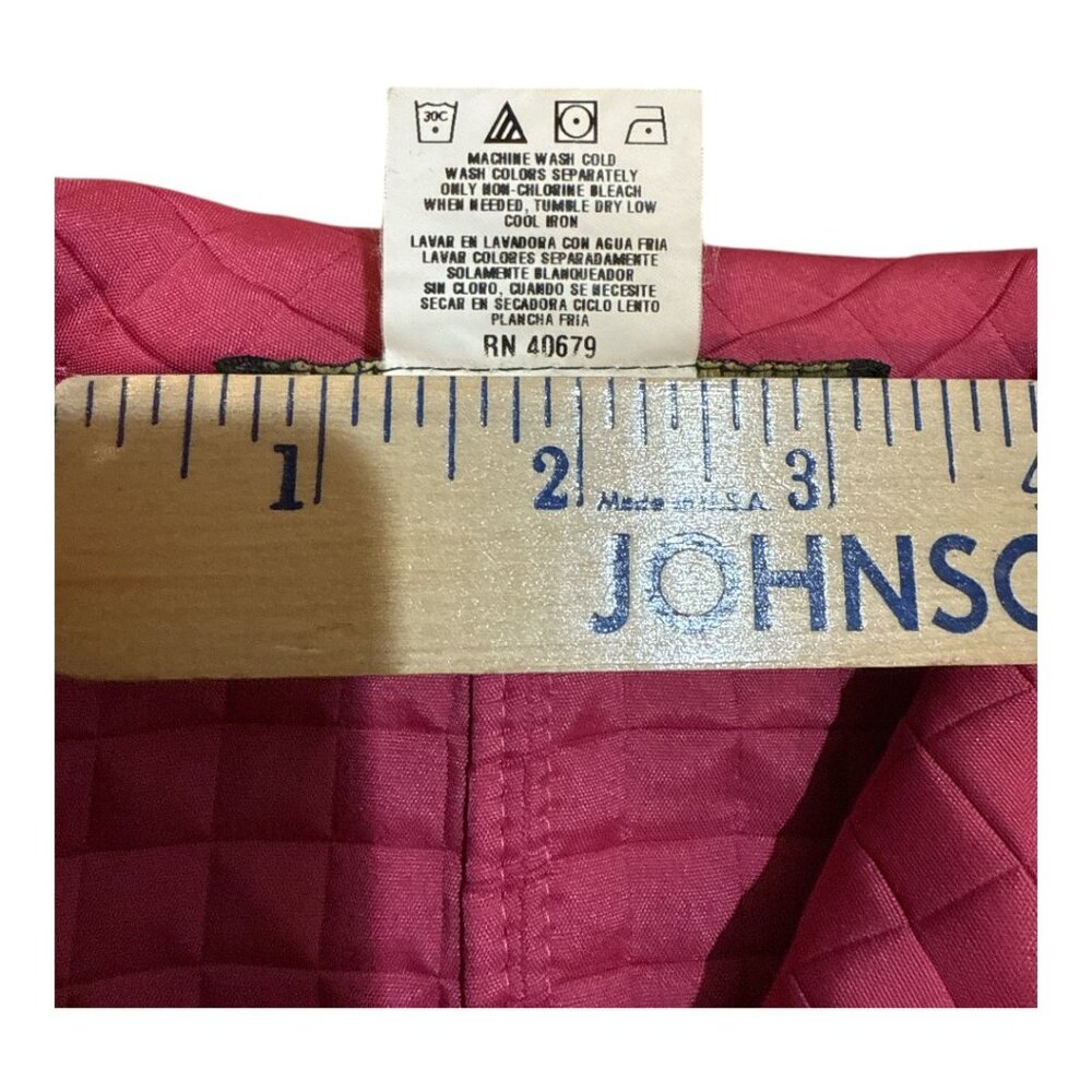 Harve Benard Open Front Quilted Blazer Jacket Pink Women's Size 8 - Picture 6 of 7